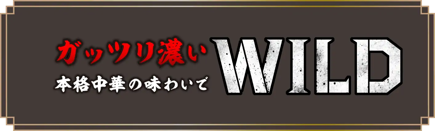 ガッツリ濃い本格中華の味わいでWILD