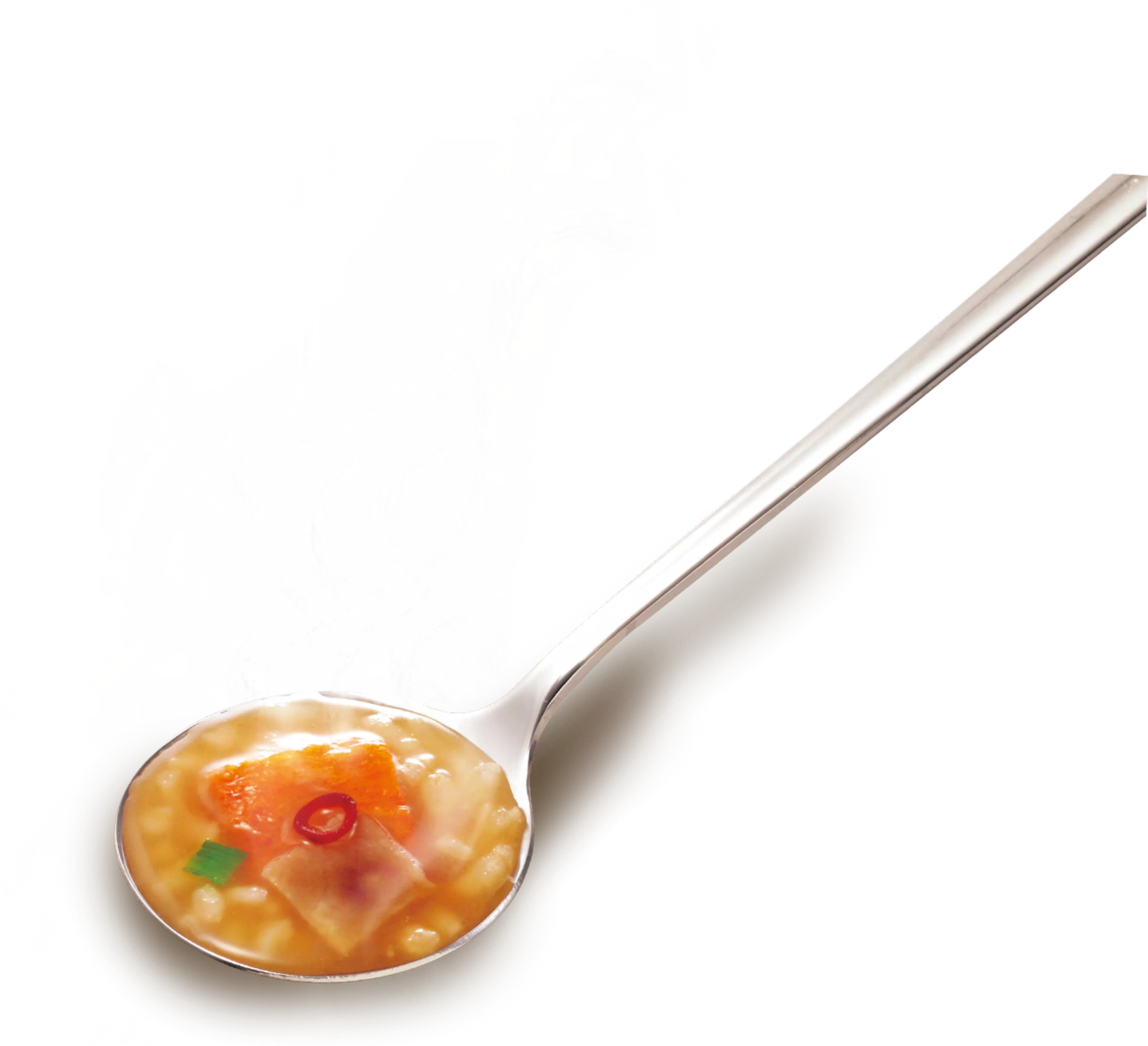 ブタキムスープの染み込んだ食べ応え抜群の国産米