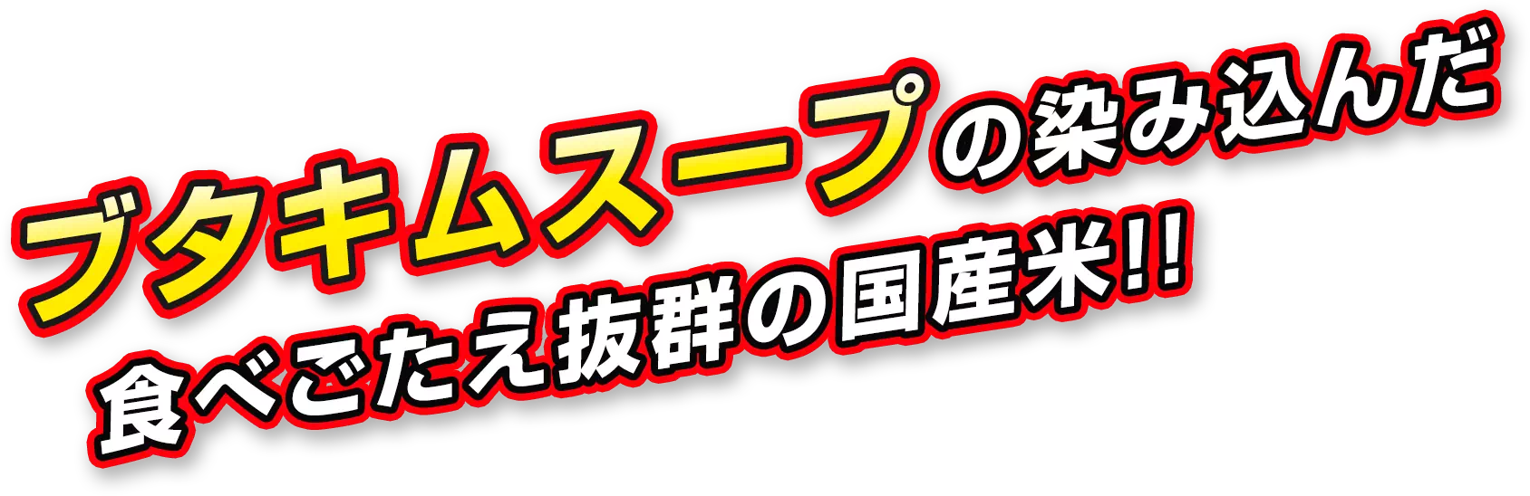 ブタキムスープの染み込んだ食べ応え抜群の国産米