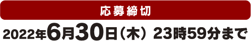 応募締切 2022年6月30日（木） 23時59分まで