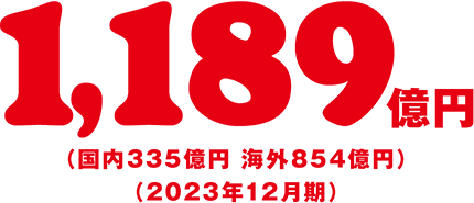 991億円（国内456億円 海外535億円）（2020年12月期）