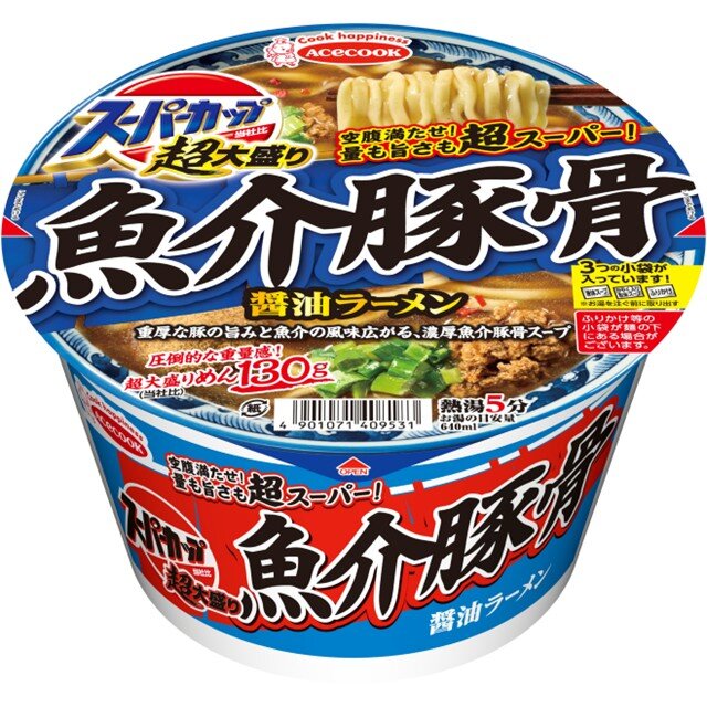 スーパーカップ超大盛り　魚介豚骨醤油ラーメン