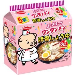 （袋）ワンタンメン　豚骨しょうゆ　５食パック
