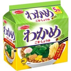 （袋）わかめラーメン　ごま・しょうゆ　５食パック
