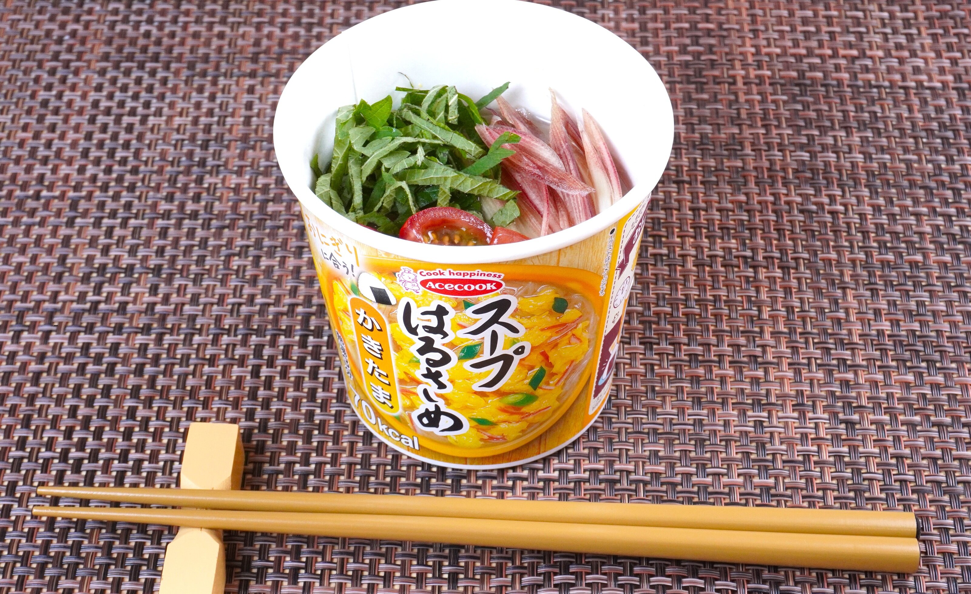 爽やか冷製スープはるさめかきたま